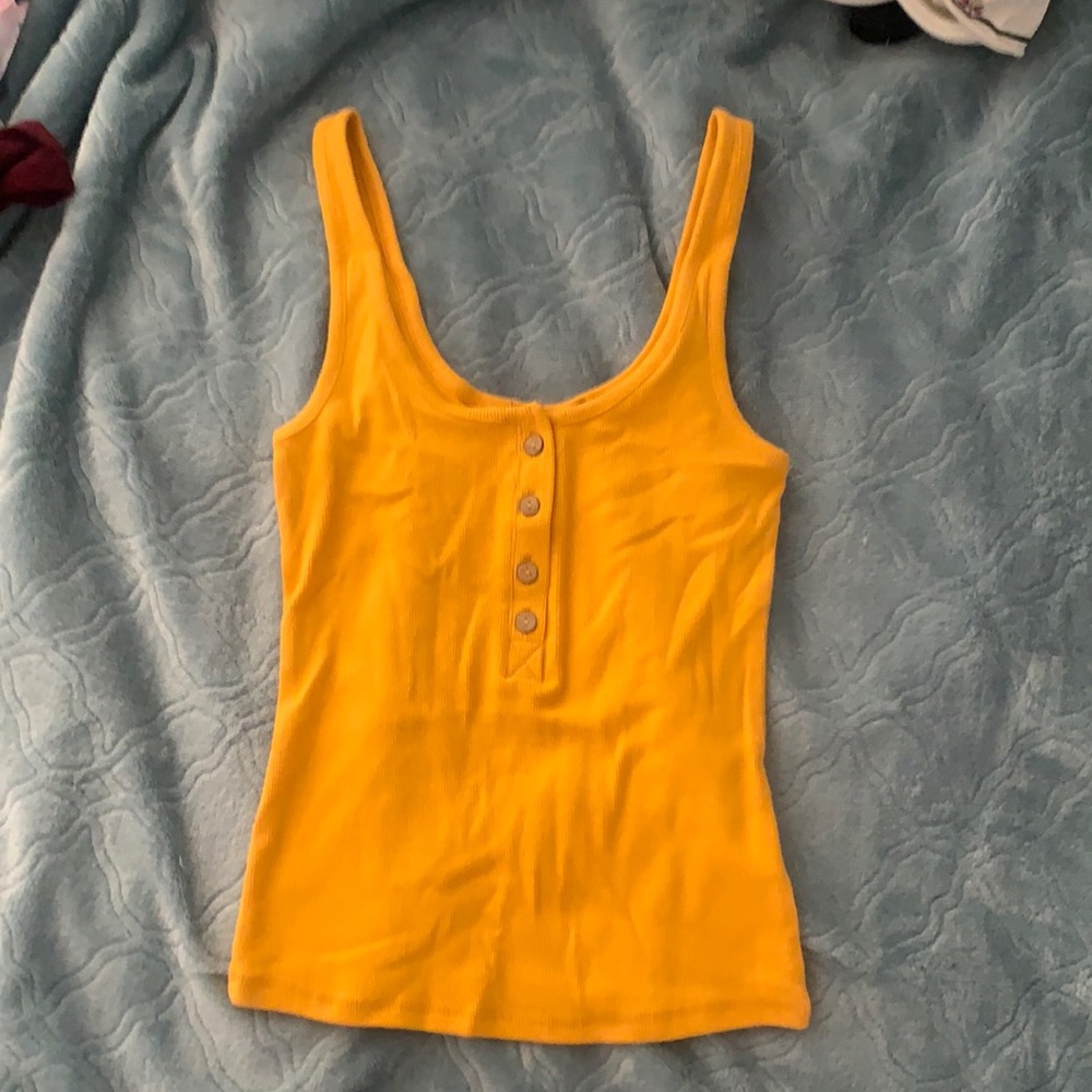 Yellow cute tank top, from Q